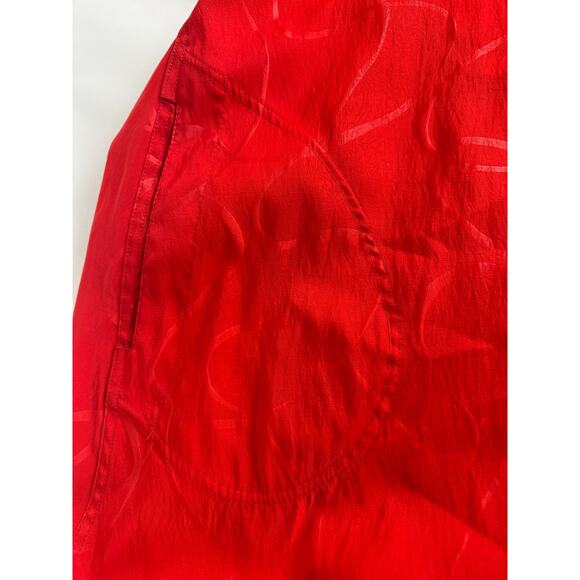 Vintage Red Rain Coat Cloak Size Medium Large Hooded Retro Chic Full Length 50s - Picture 12 of 13